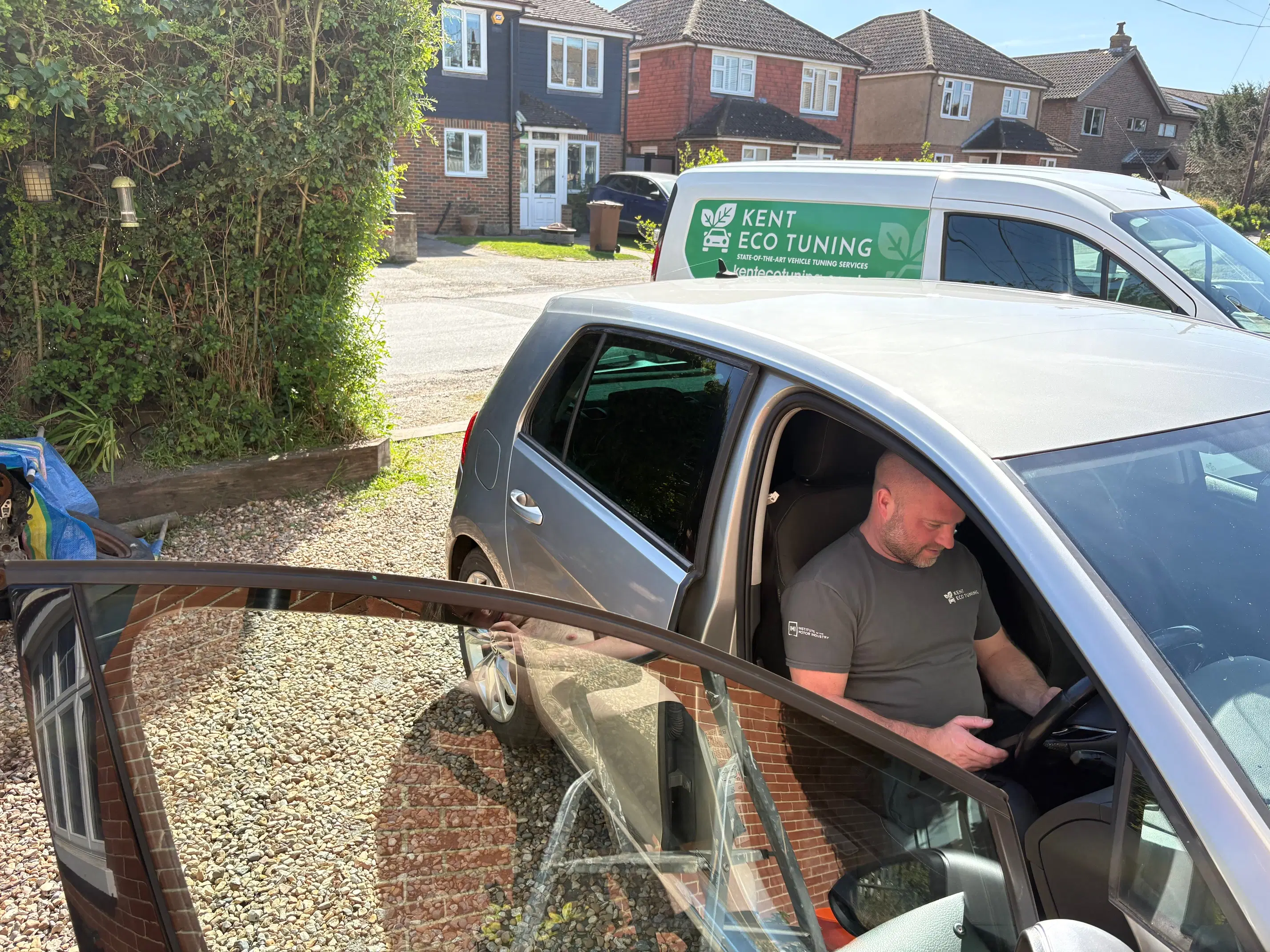 Vehicle and diagnostic equipment used during a Kent Eco Tuning assessment