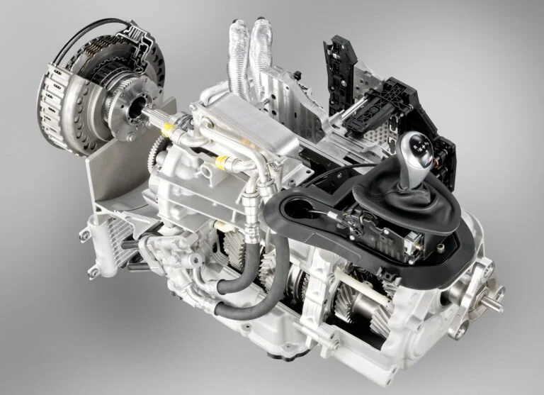Dual-clutch transmission assembly shown on Kent Eco Tuning’s gearbox tuning service page