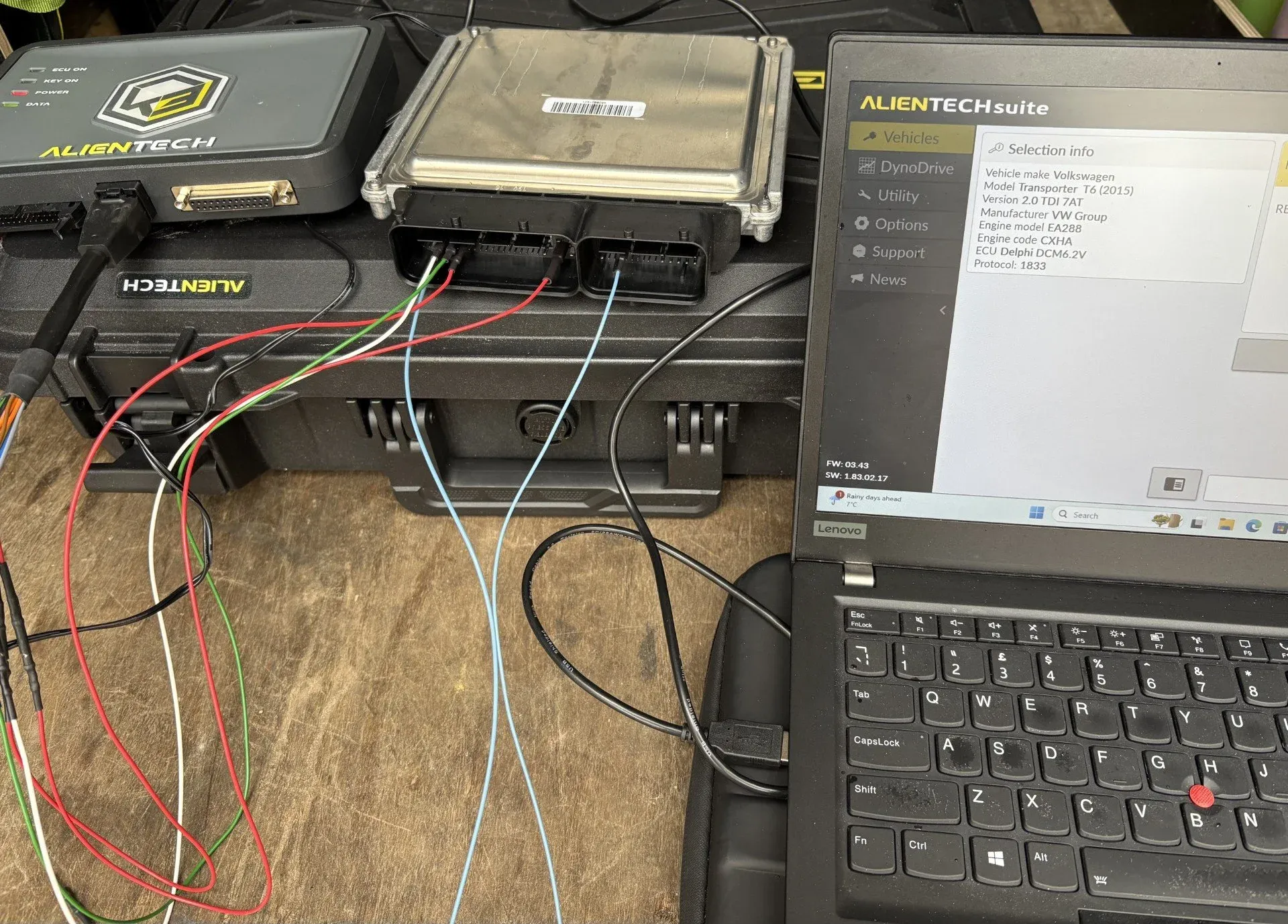 Volkswagen Transporter ECU bench tuning equipment used in Medway.